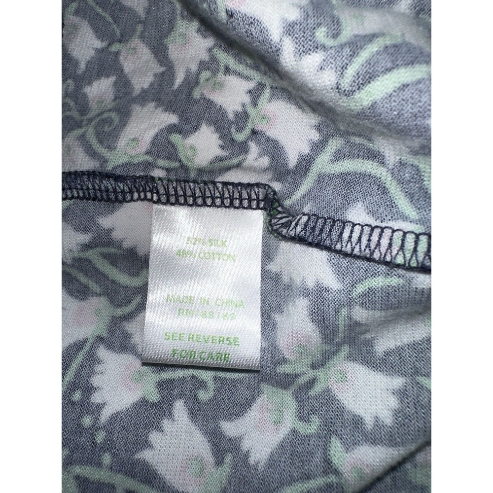 Lilly Pulitzer Dress Size Lg Floral Ruffle Sleeve Silk Fit and Flare V-neck - Picture 4 of 8